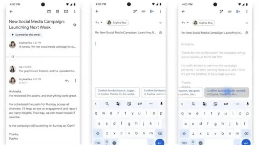 جوجل تطلق ميزة الردود الذكية من Gemini في Gmail