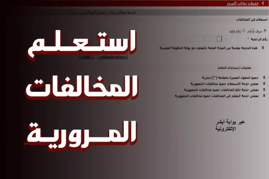الاستعلام عن مخالفات المرور 2025 برقم اللوحة من موقع النيابة العامة وخطوات التظلم أونلاين ppo.gov.eg