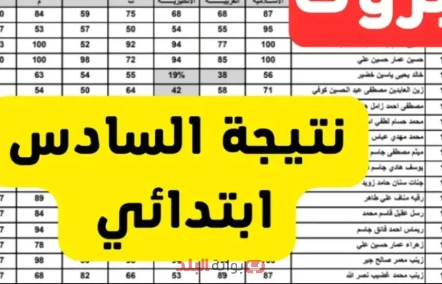 نتيجة الصف السادس الابتدائي بالرقم القومي 2025 محافظة القاهرة عبر رابط بوابة التعليم الأساسي الترم الثاني
