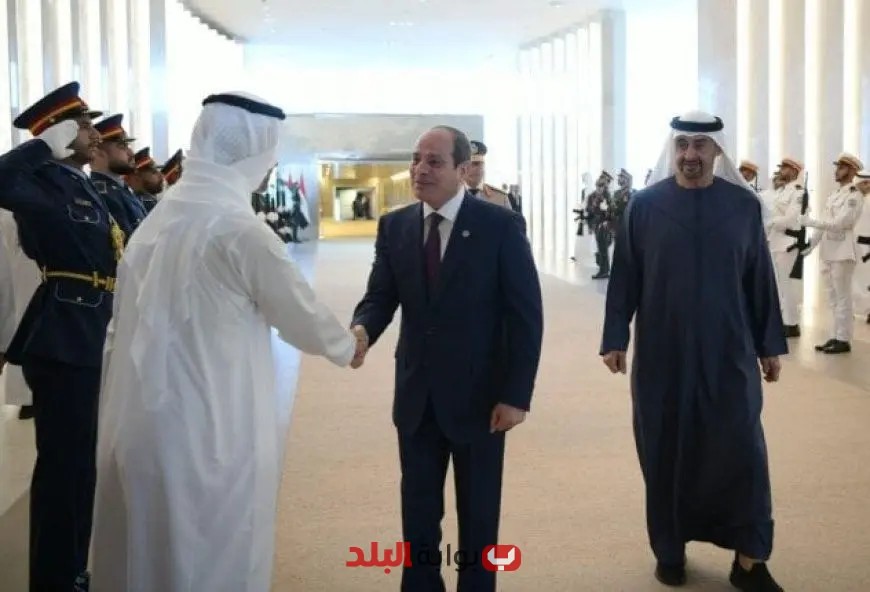 رئيس دولة الإمارات يستقبل الرئيس السيسي في قصر الشاطئ لبحث تعزيز العلاقات الثنائية