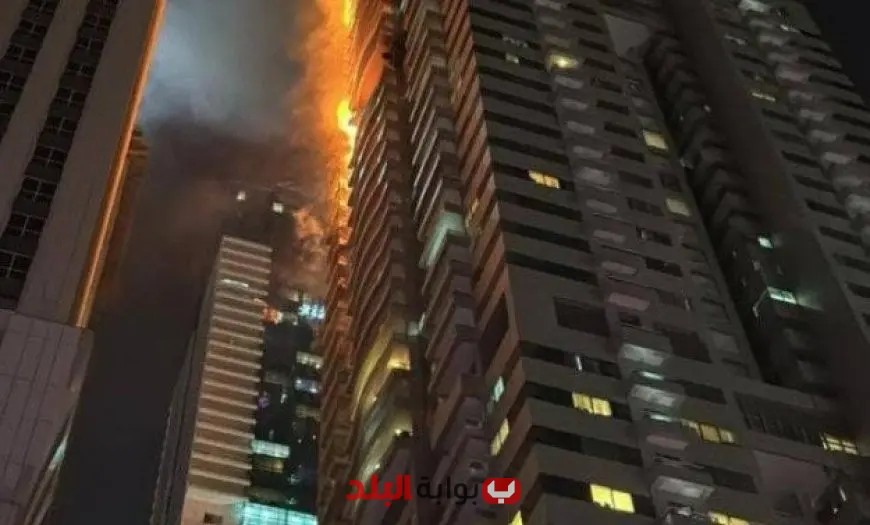 استمرار جهود التبريد بعد السيطرة على حريق «برج مارينا» في دبي