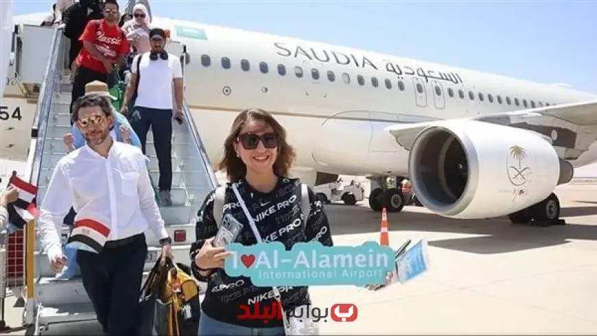 مطار العلمين الدولي يحتفل بوصول أولى رحلات الخطوط الجوية السعودية!