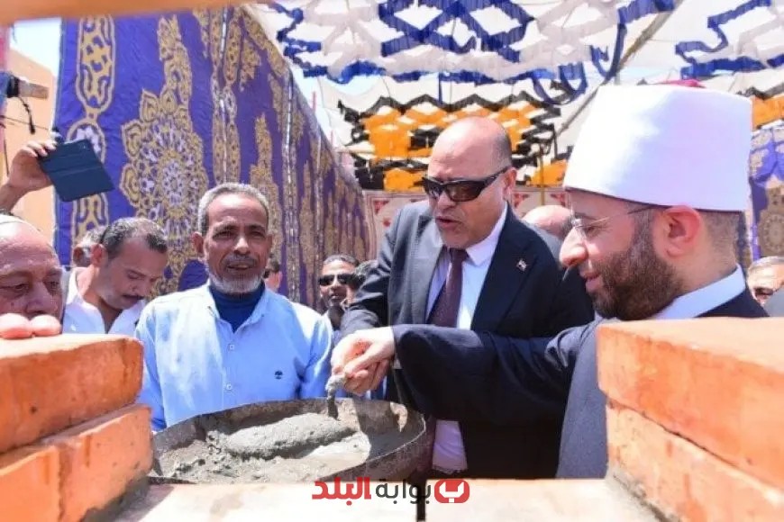 بتبرع كريم من رجل أعمال، وزراء الأوقاف والعمل يطلقون مشروع بناء مسجد في رأس غارب
