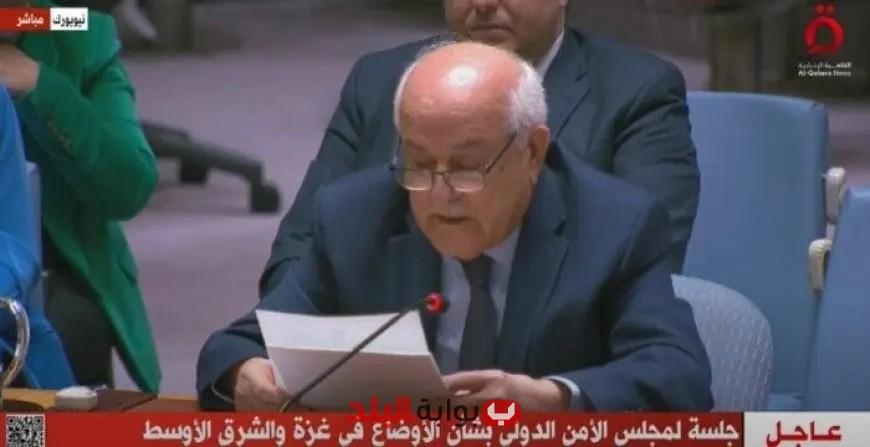 مندوب فلسطين في الأمم المتحدة يثمن جهود مصر الحثيثة لفرض وقف إطلاق النار في غزة