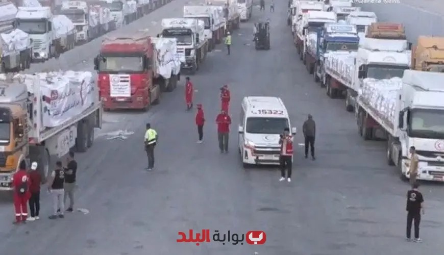 شاحنات المساعدات المصرية تتحرك نحو قطاع غزة: بداية جديدة لدعم المتضررين
