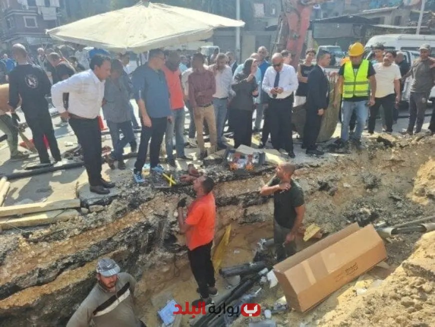 وزير الكهرباء يزور موقع العطل الذي أدى لانقطاع التيار الكهربائي في الجيزة – «صور»