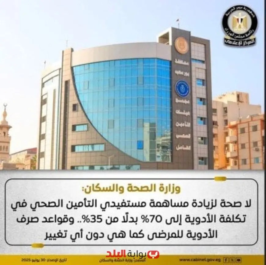 الصحة ترد على شائعات زيادة مساهمة المريض في تكلفة الأدوية وتؤكد: لا تغييرات جديدة!