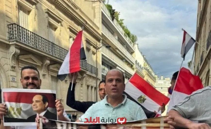 مصريون في باريس ينظمون وقفة حاشدة تأييدا للرئيس السيسي ضد الجماعة الإرهابية