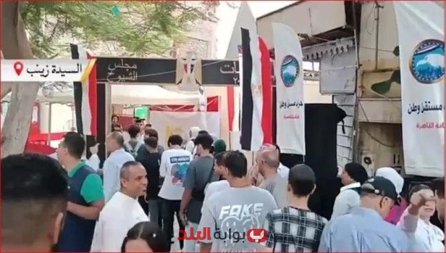 تزايد الحشود في لجان السيدة زينب قبيل بدء التصويت في انتخابات الشيوخ 2025 فيديو