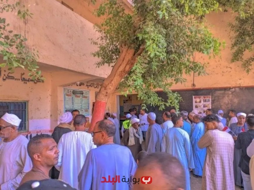 قنا تشهد إقبالاً كثيفاً من كبار السن والسيدات في طوابير الناخبين بانتخابات الشيوخ صور