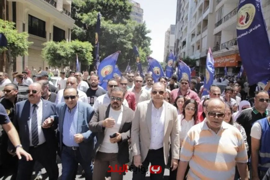 حماة وطن بالإسكندرية تنظم مسيرة حاشدة لدعم مرشحيها في انتخابات الشيوخ 2025