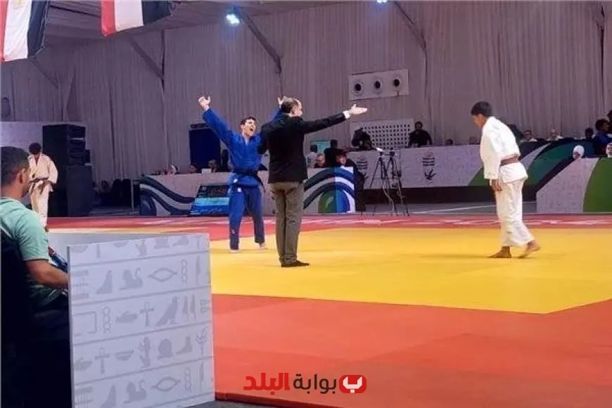 مالك أشرف لاعب جودو الزمالك يحصد ذهبية البطولة العربية للأندية