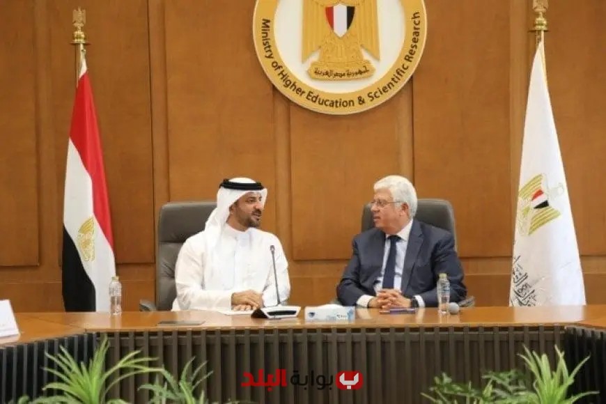 وزير التعليم العالي يستعرض آفاق التعاون مع نائب حاكم الشارقة ورئيس جامعة الشارقة
