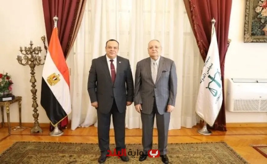 رئيس الهيئة الوطنية للانتخابات يقدم التهاني للمستشار أسامة شلبي بمناسبة تعيينه رئيسًا لمجلس الدولة