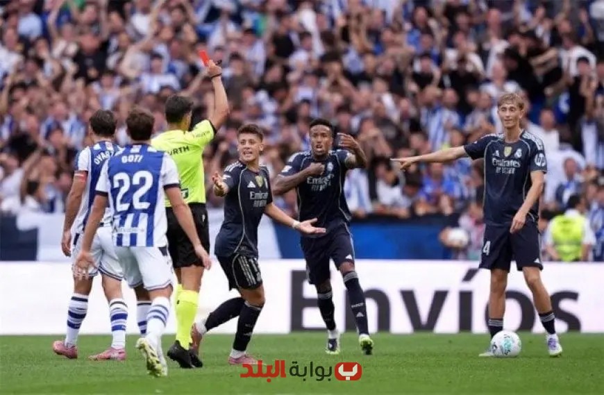 صحيفة إسبانية تؤكد أن قرار طرد هويسن في مباراة ريال سوسيداد كان خطأ فادحا