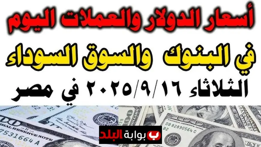 سعر الدولار اليوم في مصر الثلاثاء 16 سبتمبر 2025 تعرف على آخر التحديثات في البنوك والسوق السوداء وتأثيرها على الأسواق المحلية
