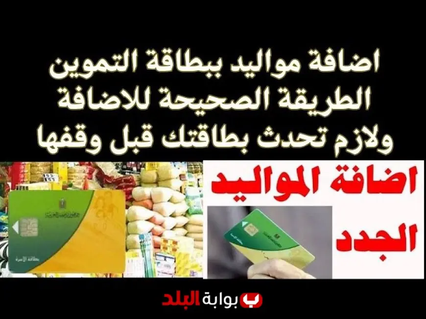 رسميًا.. فتح باب إضافة المواليد الجدد على بطاقات التموين 2025 تعرف على الشروط والخطوات والأوراق المطلوبة