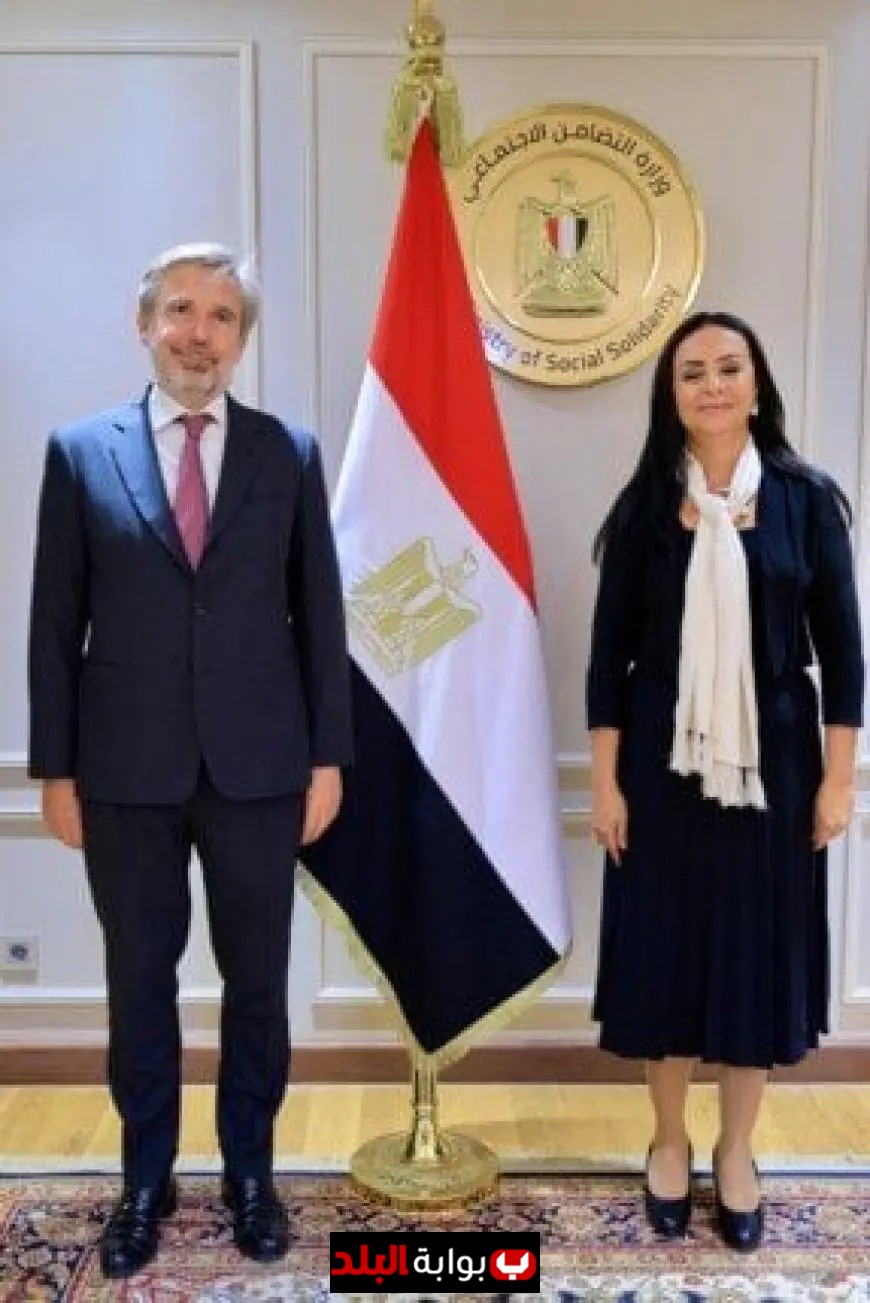 وزيرة التضامن تناقش مع سفير إيطاليا سبل تعزيز التعاون في التمكين الاقتصادي ودعم الأسر المنتجة