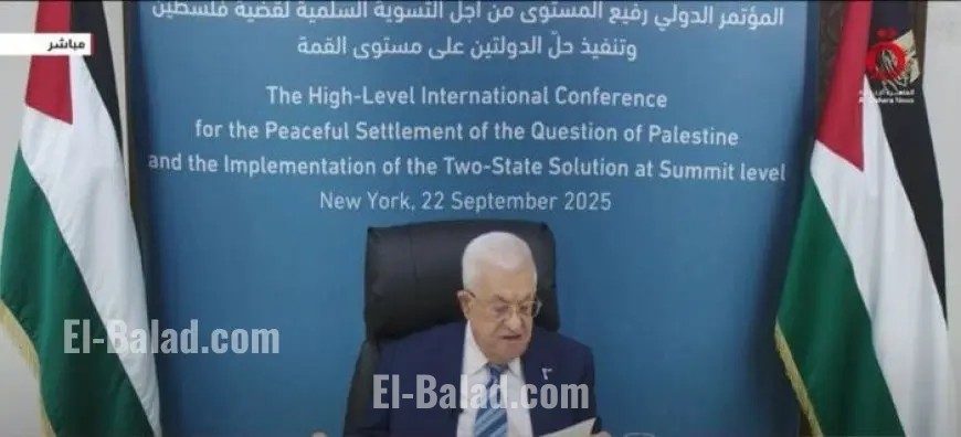 رئيس فلسطين يؤكد من مؤتمر حل الدولتين دعم مصر والأردن لرفض التهجير