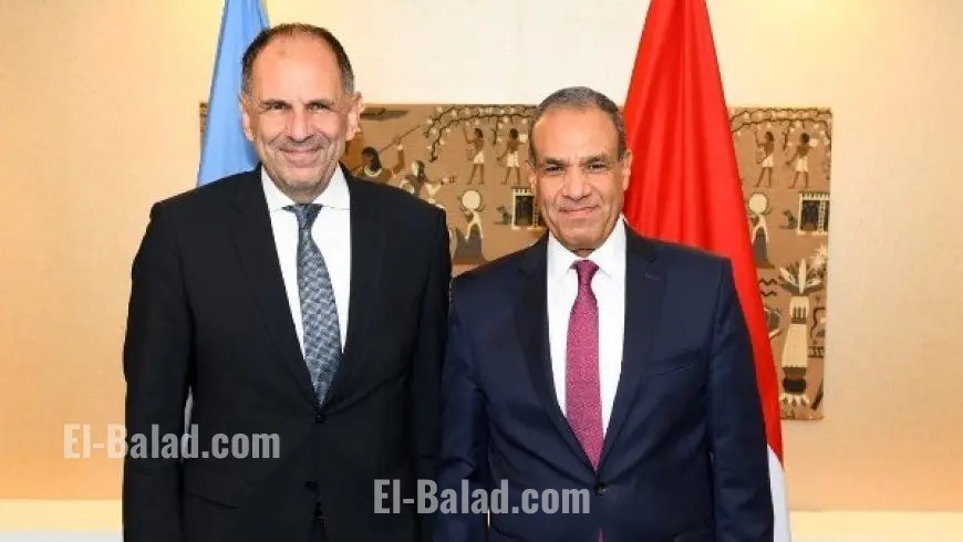 وزير الخارجية يلتقي نظيره اليوناني خلال أعمال الجمعية العامة للأمم المتحدة لتعزيز العلاقات الثنائية