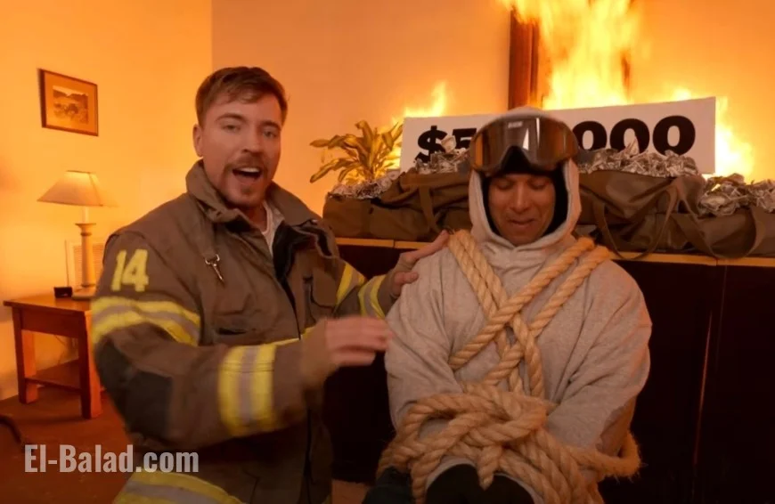 Has Mr Beast crossed the line YouTuber challenges man to endure burning house for 500000 dollars