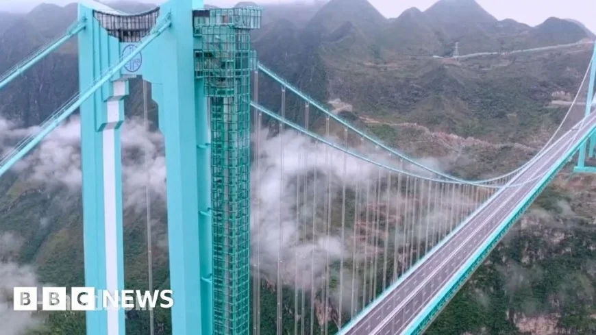 See the Unveiling of the World’s Tallest Bridge Now Open in China