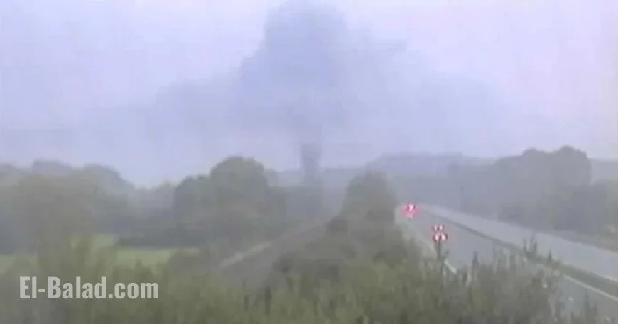 Electric Vehicles Ignite, Disrupting M5 with Car Transporter Blaze