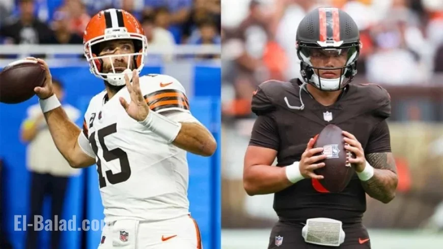 Browns Start Rookie Dillon Gabriel, Bench Flacco for London Game vs. Vikings
