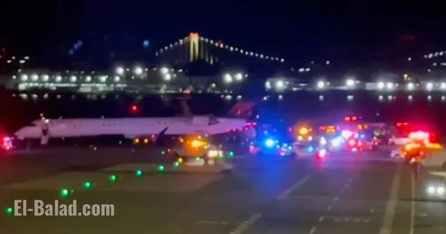 Jet Collision on Ground at LaGuardia Airport During Taxiing