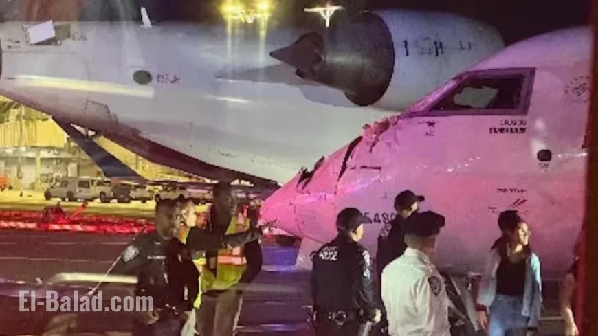 Two Planes Collide on LaGuardia Airport Tarmac in New York