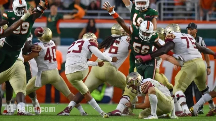 “Four ‘Wide Rights’ Mark Miami-Florida State’s Historic Kicking Mistakes”