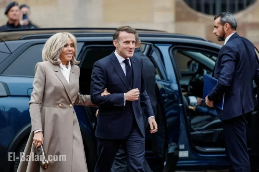Brigitte and Emmanuel Macron Radiate Smiles at Busy Day’s Start