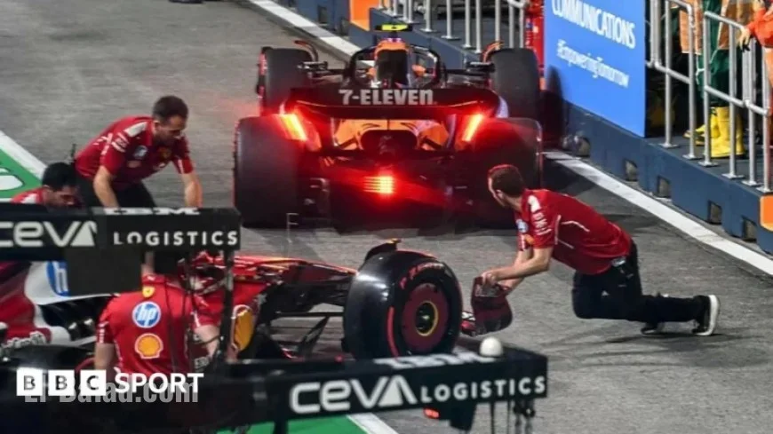 Norris and Leclerc Collide at Singapore; Piastri Leads Friday Practice