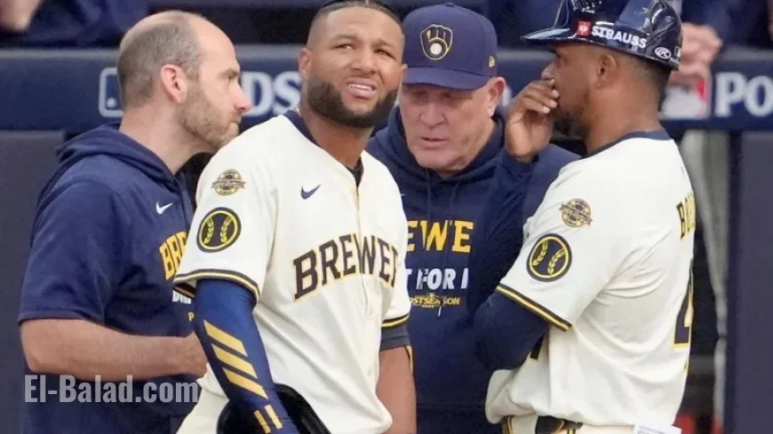 Jackson Chourio Exits Milwaukee Brewers’ Game 1 Victory