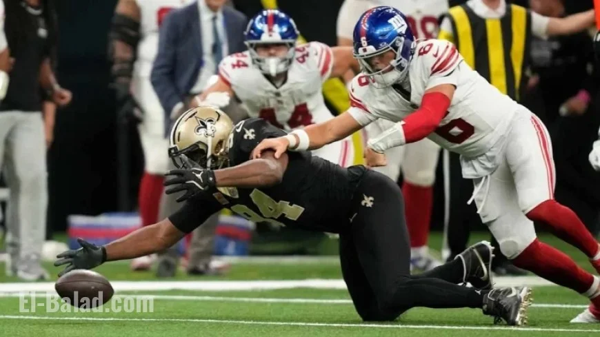 Cam Jordan Recovers Jaxson Dart Fumble | Saints vs. Giants Highlights | 2025 NFL Week 5