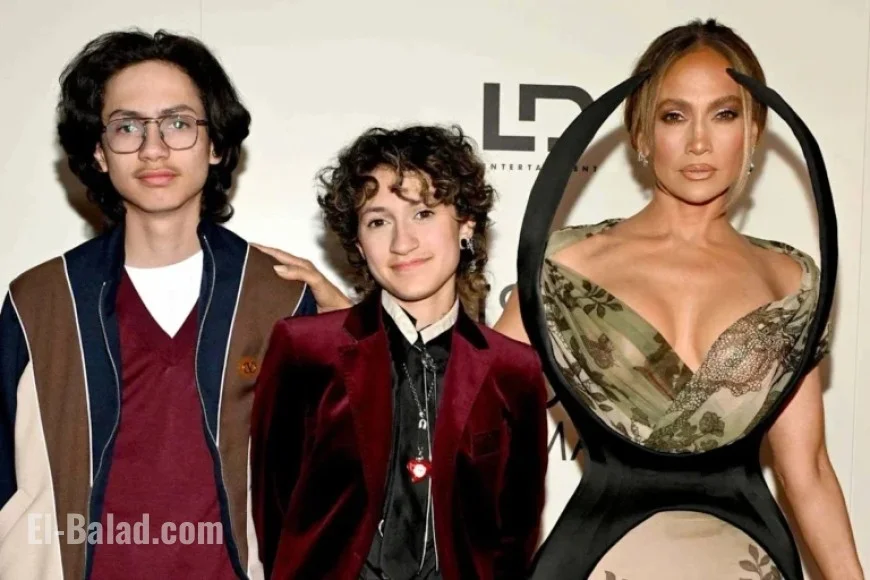 Jennifer Lopez Attends N.Y.C Screening with Twins, 17, for “Kiss of the Spider Woman”