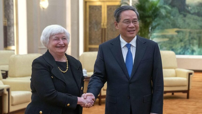 تصف وزيرة الخزانة الأمريكية اجتماعها مع رئيس الوزراء الصيني في بكين بأنه "صريح وبناء".
