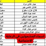 أسماء المستفيدين من الرعاية الاجتماعية في العراق